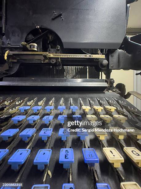 Linotype Machine Keyboard Layout 44 Linotype Typesetter Stock Photos, High-Res Pictures, and Images ...