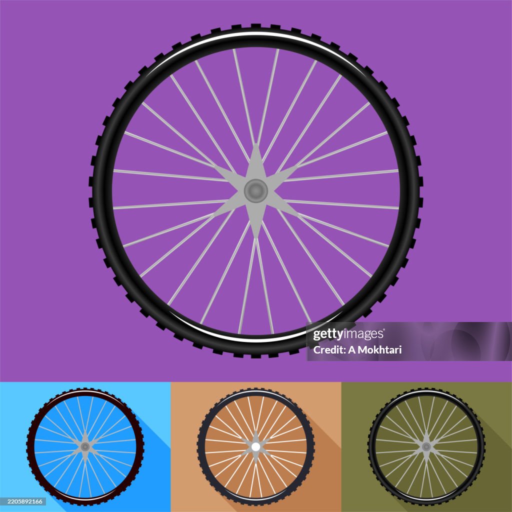 Bicycle or Motorcycle Tire Icon – Mobility and Performance.