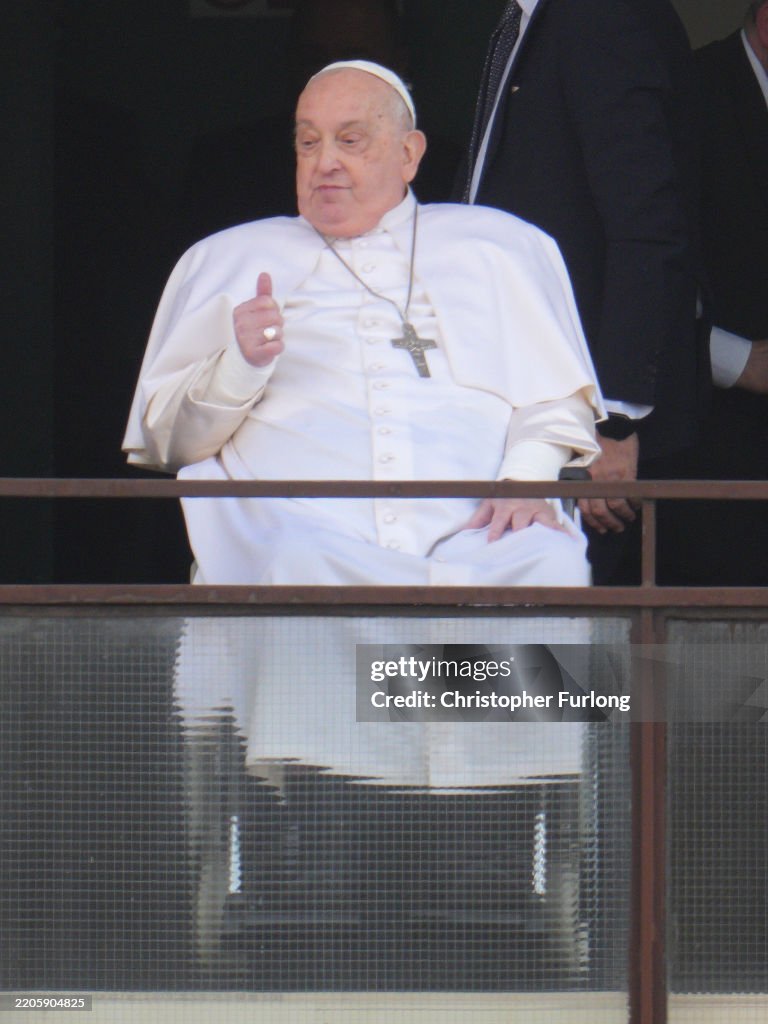 Pope Francis Appears To Crowds For First Time After Prolonged Hospital Stay