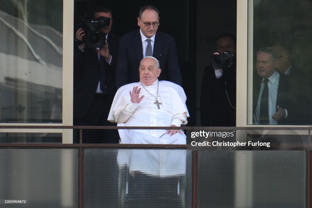 Pope Francis Appears To Crowds For First Time After Prolonged Hospital Stay
