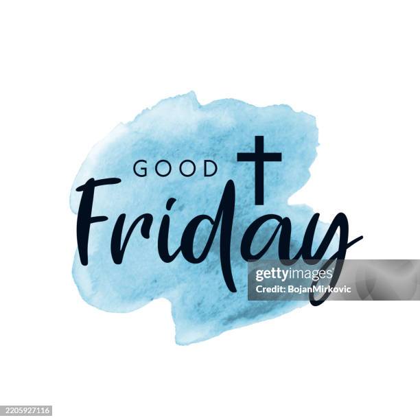 good friday watercolor poster. vector - good friday stock illustrations