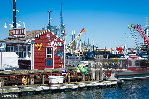clam bar on the dock - new bedford stock pictures, royalty-free photos & images