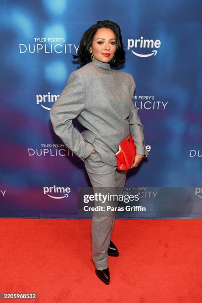 Kat Graham attends the Atlanta special screening of Tyler Perry's "Duplicity" at Regal Atlantic Station on March 19, 2025 in Atlanta, Georgia.
