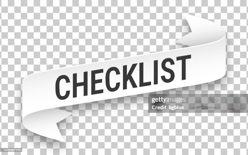 Checklist 3d Banner On Transparent Background High-Res Vector Graphic ...