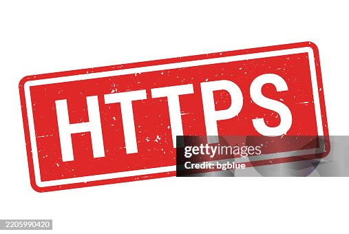 Https - Red rubber stamp on white background Https - Red rubber stamp on white background