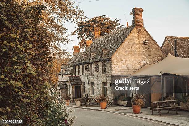 historic stone pub near studland bay in west lulworth, dorset, england, uk - charming stock pictures, royalty-free photos & images