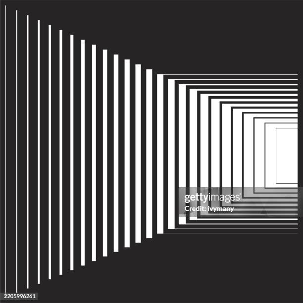 abstract perspective transition square element - perspective lines stock illustrations