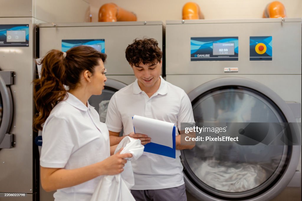 Discussing Business: Laundry Service Partners