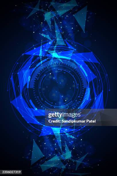 tech grid artificial intelligence abstract background - av node stock illustrations