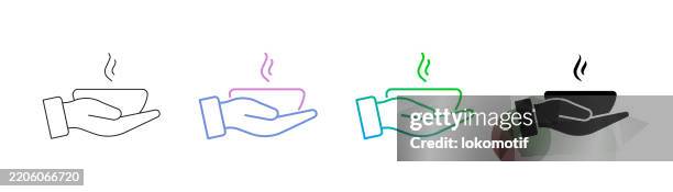 food insecurity icon has four styles: editable stroke line, duocolor line, gradient line, and solid. it is suitable for web design, mobile apps, ui, ux, and gui design. - food drive stock illustrations
