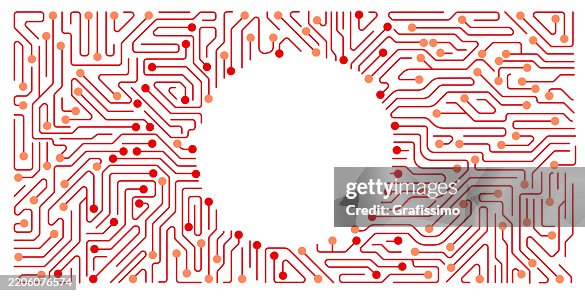 Circular Computer Pilar Computer Circuit Board Illustration With Circular Copy Space High-Res ...