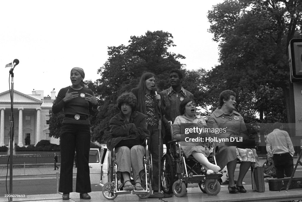 504 Disability View of disability rights activists during a 'Section 504' rally in ...