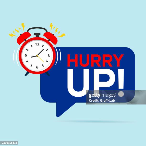 urgent notification alarm clock text bubble urging quick action - proactive icon stock illustrations
