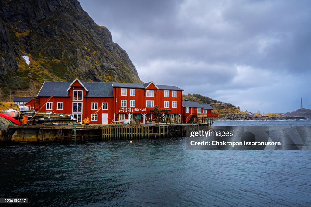 View of Ã…
Village in Moskenesøya during Winter, Lofoten Island, Norway