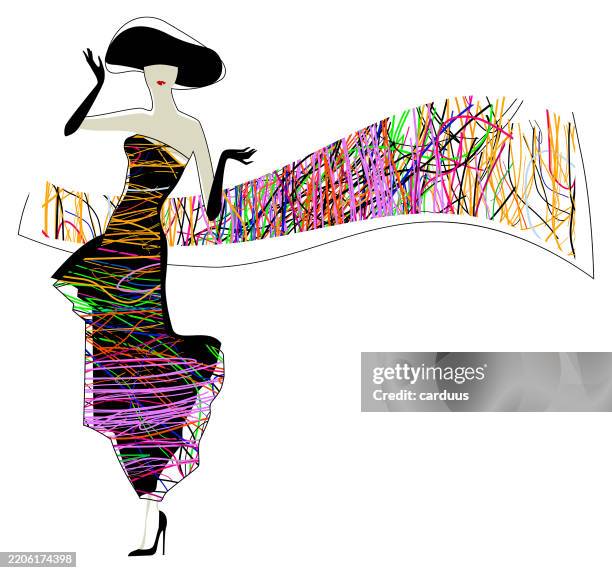 silhouette of a fashionable girl - mannequin stock illustrations