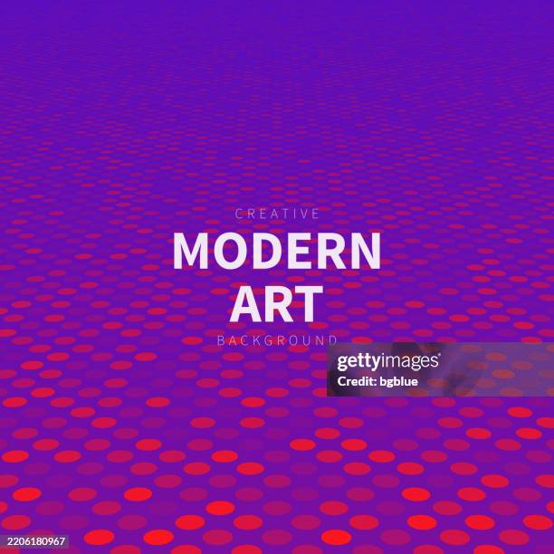 abstract purple background with polka dots - trendy 3d background - deep red sunset stock illustrations