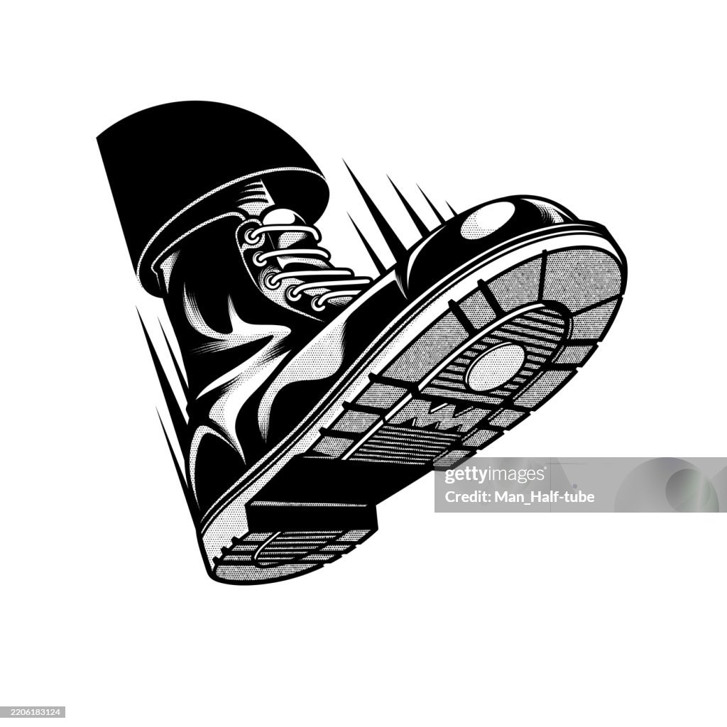Stepping boot, oppression concept