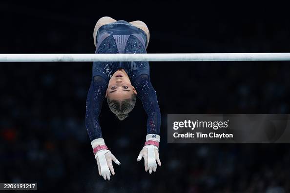 Ruby Evens Ruby Evans of Great Britain performs her uneven bars routine during ...