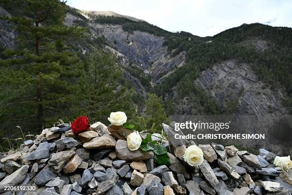 Layed With Rocks A photo shows roses layed on rocks near the site of the 2015... News ...