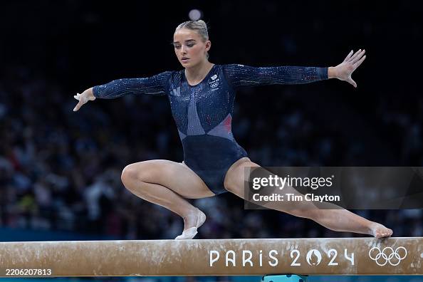 Ruby Evens Ruby Evans of Great Britain performs her balance beam routine during ...