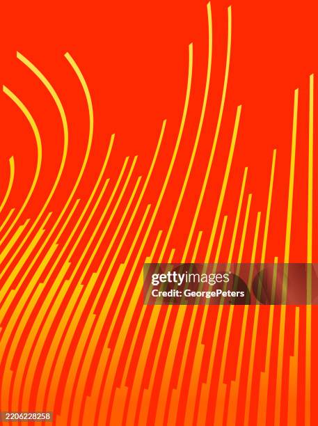 vertical curved line pattern, abstract background - growth chart stock illustrations