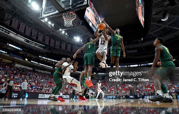 Josh Hubbard of the Mississippi State Bulldogs shoots the ball against the Baylor Bears during the first half in the first round of the NCAA Men's...