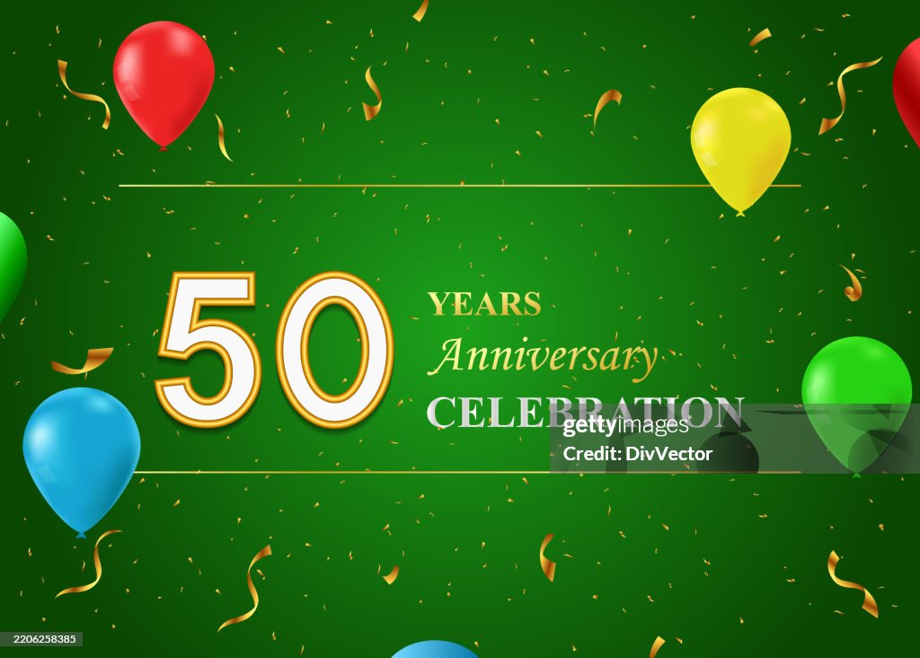 Fifty years anniversary celebration background