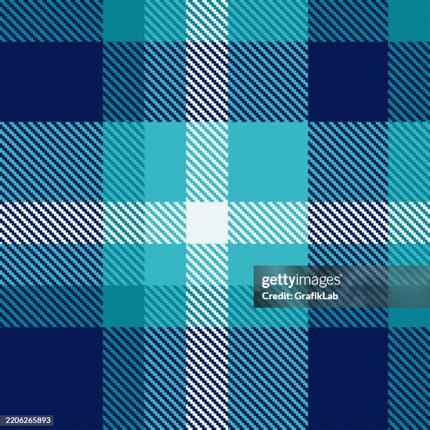textured abstract blue white plaid pattern design - color coordinated stock illustrations