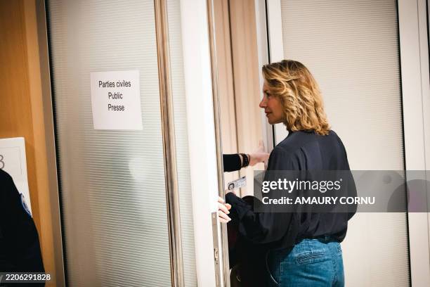 Amelie K, an interior decorator and one of the two plaintiffs in the trial, arrives for the hearing, Second day of the trial of actor Gerard...