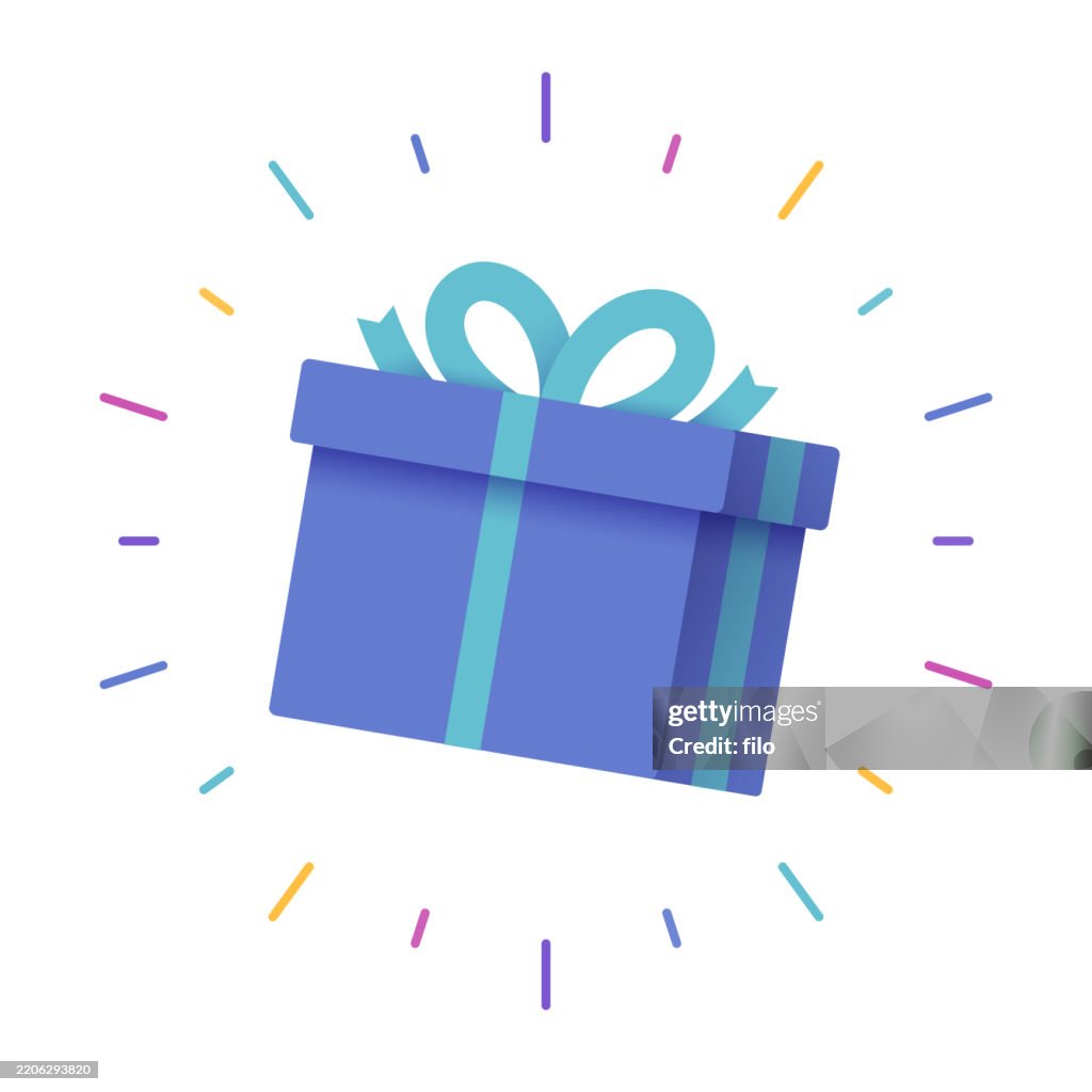 Happy Birthday Gift Surprise Opening Present Box