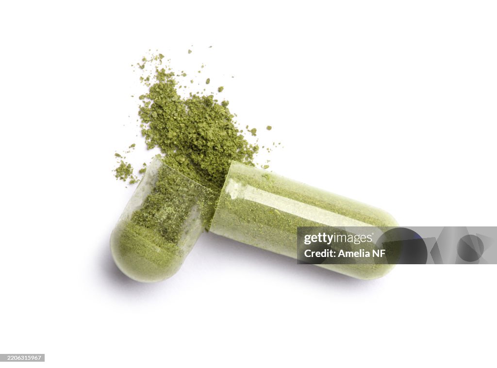Green herbal capsule