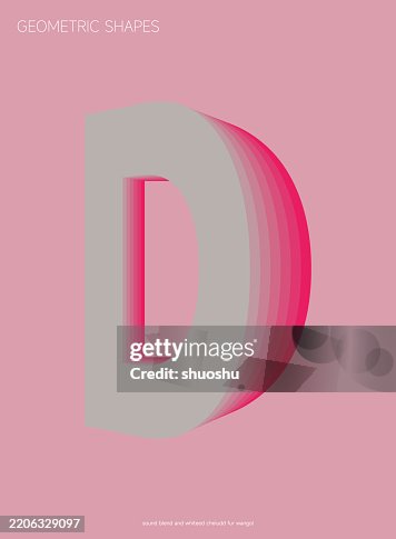 Abstract letter D shape dynami gradient pattern background Abstract letter D shape dynami gradient pattern background