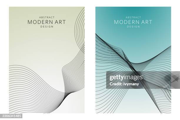 vector fluidity line modern art concepts poster abstract backgrounds - building wireframe stock illustrations