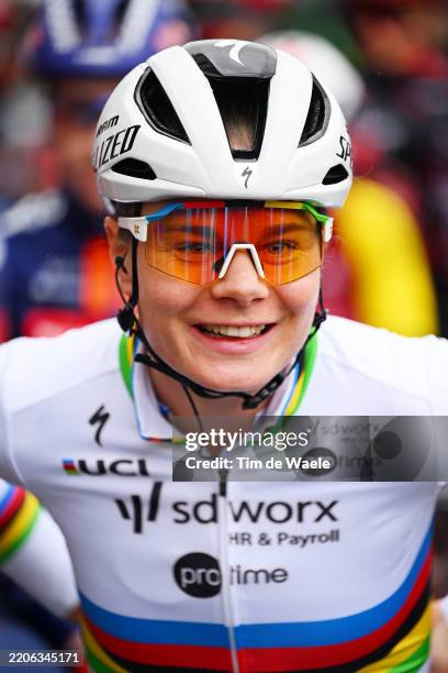 Lotte Kopecky of Belgium and Team SD Worx - Protime prior to the 1st Sanremo Women 2025 a 156km one day race from Genova to Sanremo / #UCIWWT / on...
