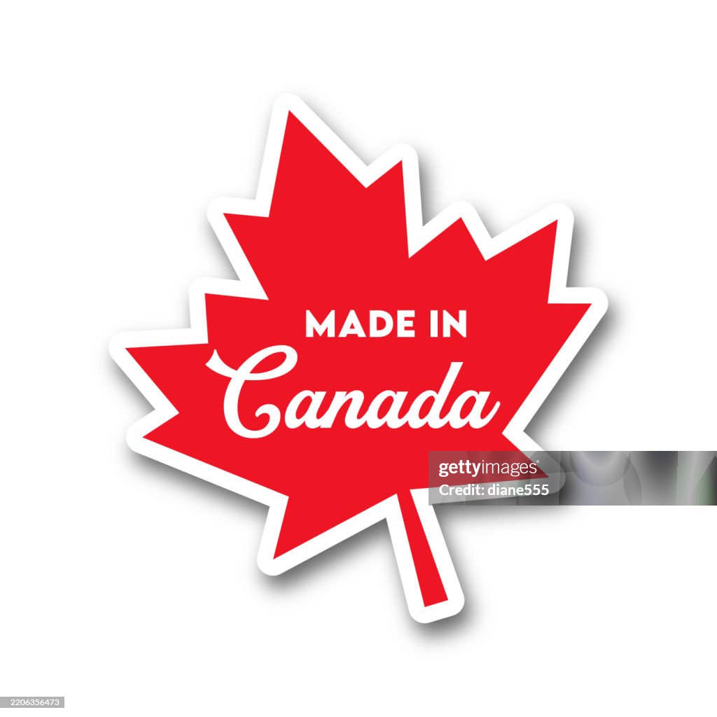Made In Canada Maple Leaf Sticker