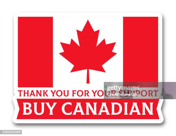 buy canada label sticker flag - made in canada stock illustrations