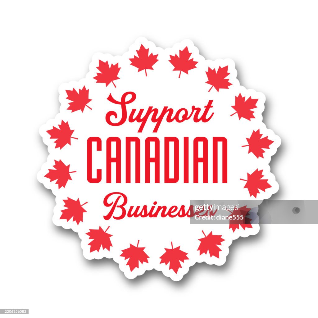 Support Canadian Businesses Label Badge