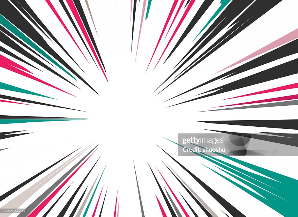 Speed Line Poster Colors Radial Speed Line Template For Comic Books And Media Advertising ...