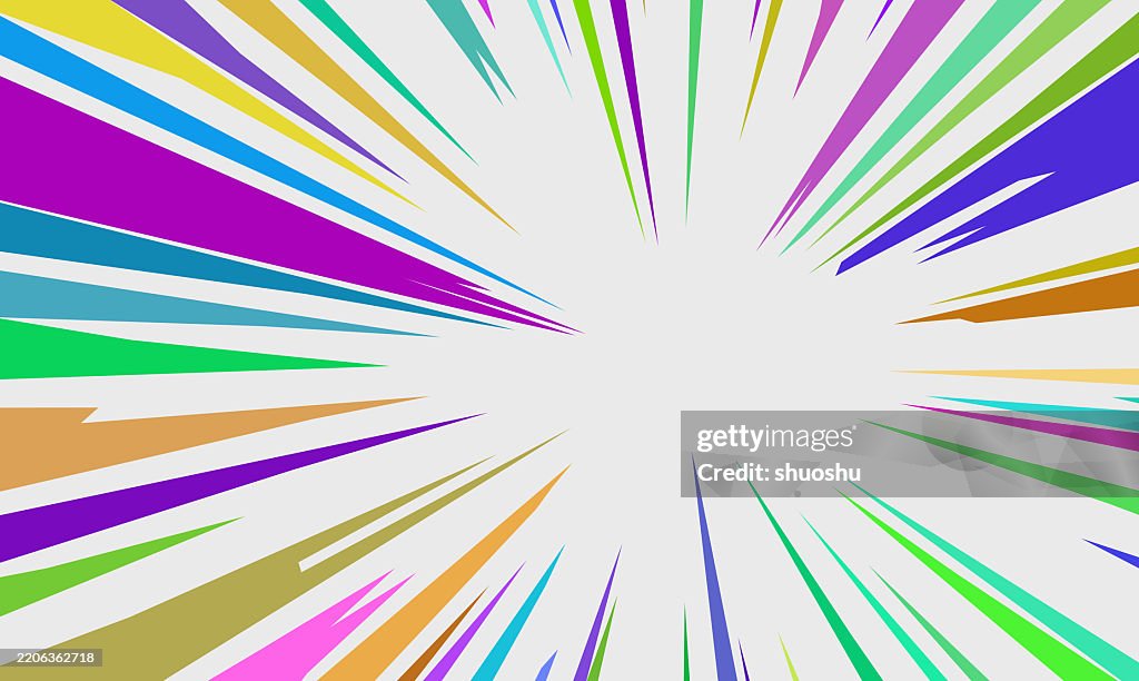Speed Line Poster Colors Radial Speed Line Template For Comic Books And Media Advertising ...