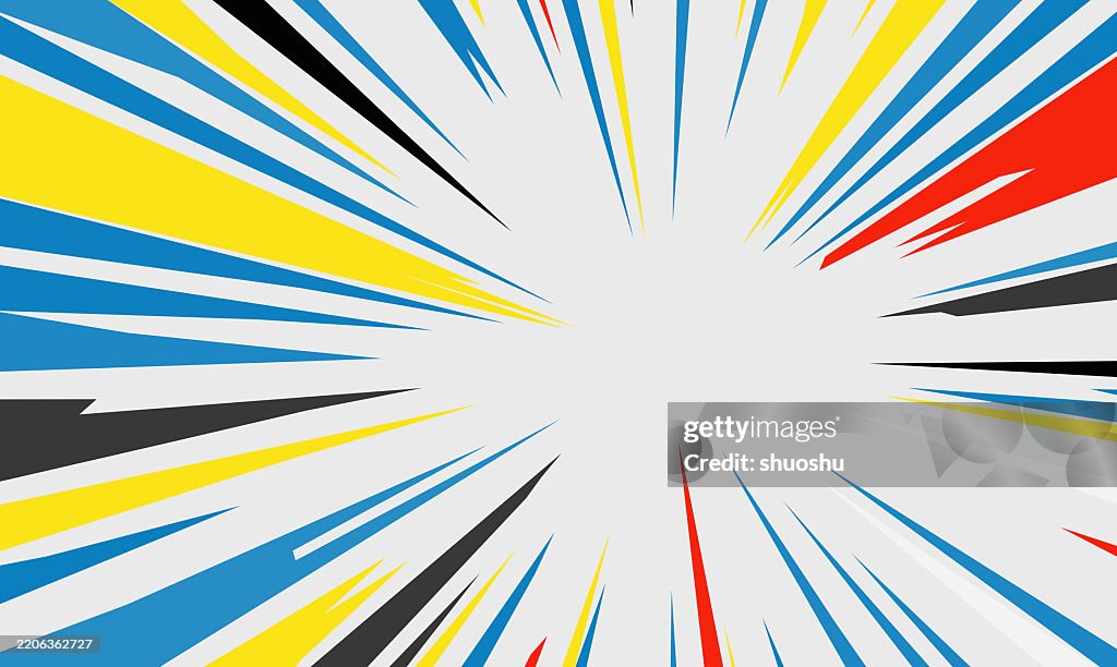 Speed Line Poster Colors Radial Speed Line Template For Comic Books And Media Advertising ...