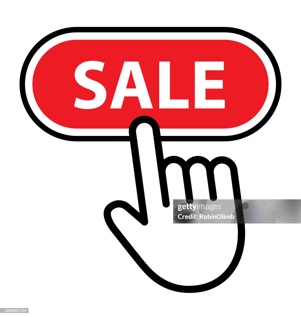 Hand Selling Vector Pointing Hand Sale Sign High-Res Vector Graphic - Getty Images