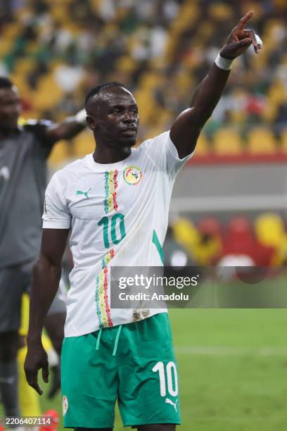 Sadio Mane of Senegal gestures during the FIFA World Cup 2026 Africa qualifiers group B match between Senegal and Togo at the Abdoulaye Wade Stadium...