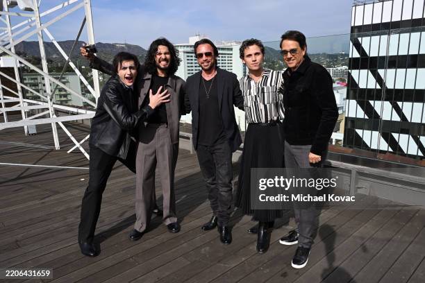 Gianni DeCenzo, Xolo Maridueña, Don Lee, Tanner Buchanan, and Ralph Macchio attend "Cobra Kai" PaleyFest and FYC event at The Hollywood Roosevelt on...
