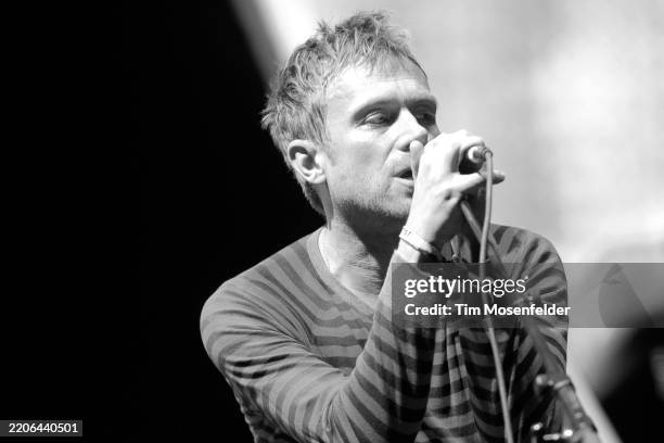 Damon Albarn of Gorillaz performs during Coachella 2010 at the Empire Polo Fields on April 18, 2010 in Indio, California.
