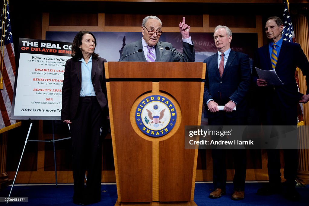 Dem. Leader Schumer and Senate Democrats Raise Concern On Trump's Social Security Cuts