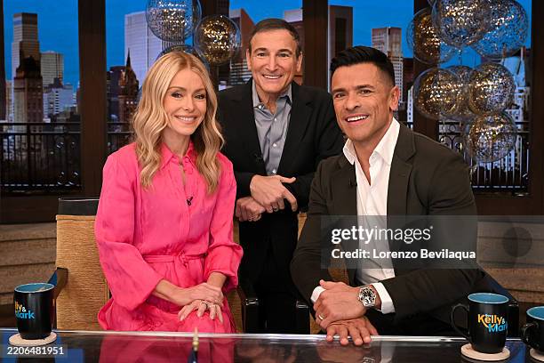 Kelly Ripa and Mark Consuelos co-host "Live with Kelly and Mark" for the last time at 7 Lincoln Square, featuring special guest Anderson Cooper with...
