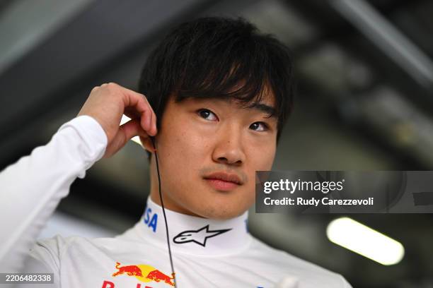 Yuki Tsunoda of Japan and Visa Cash App Racing Bulls prepares to drive during the F1 Grand Prix of China at Shanghai International Circuit on March...