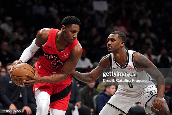Toronto Raptors Rj Barrett RJ Barrett of the Toronto Raptors handles the ball during the game ...
