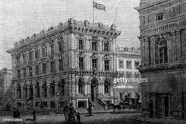san francisco, building of the fire brigade - california fire station stock illustrations