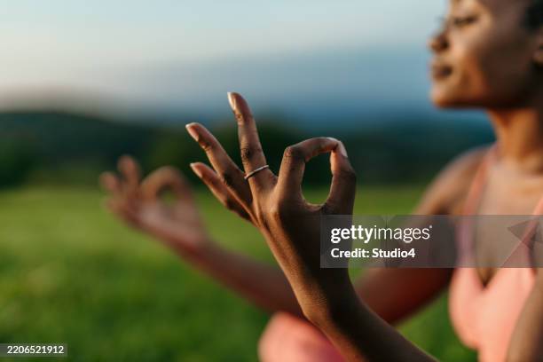 Meditating Sign 1,410 Meditation Hand Signs Stock Photos, High-Res Pictures, and Images ...